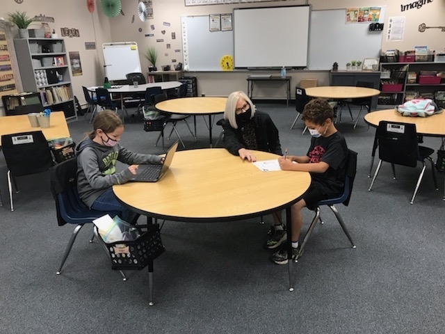 Small group work with Mrs. Oakley!