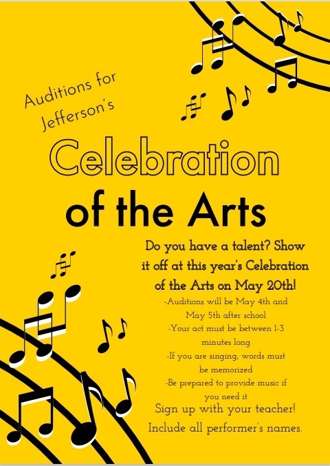 Celebration of the Arts flyer
