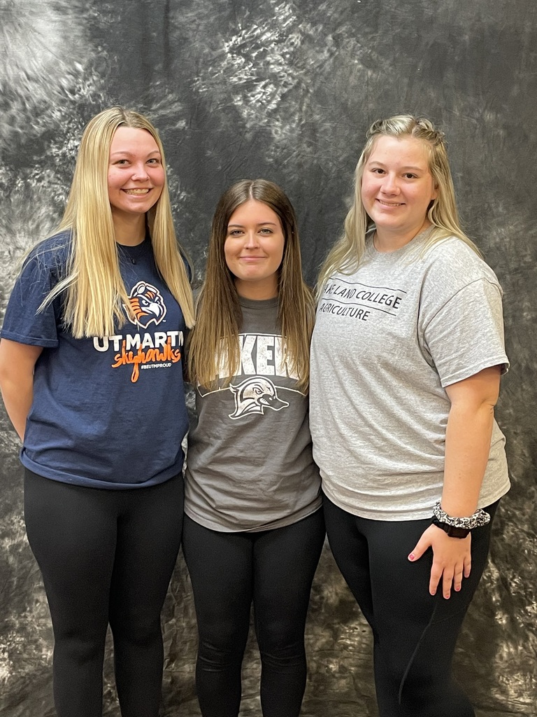 3 seniors attending University of Tennessee-Martin and Lake Land College