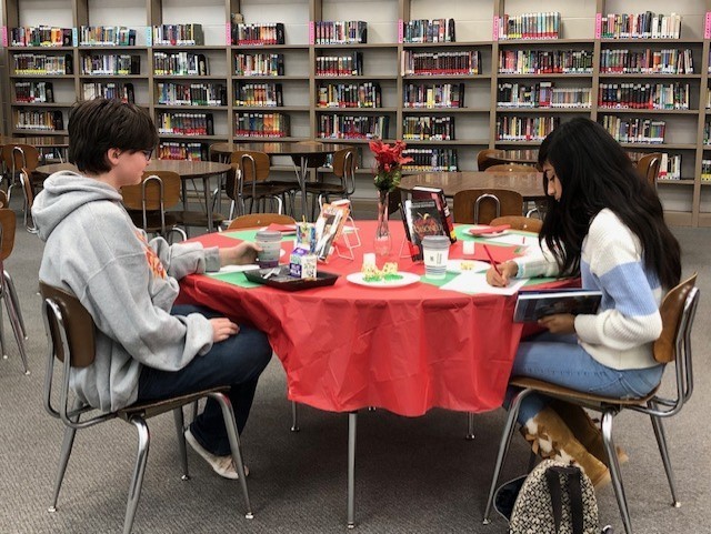 Seventh graders enjoyed the wider selection of genres  offered this month,!