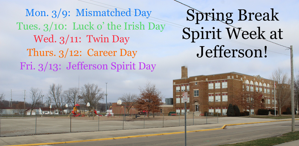 Spring Break Spirit Week at Jefferson